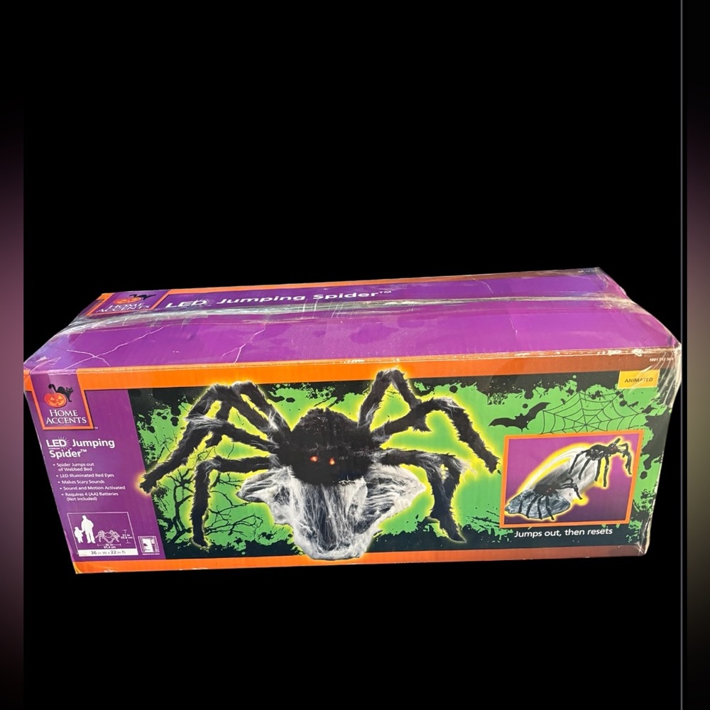 Home Accents LED Jump Scare Jumping Spider Animated Halloween Animatronic